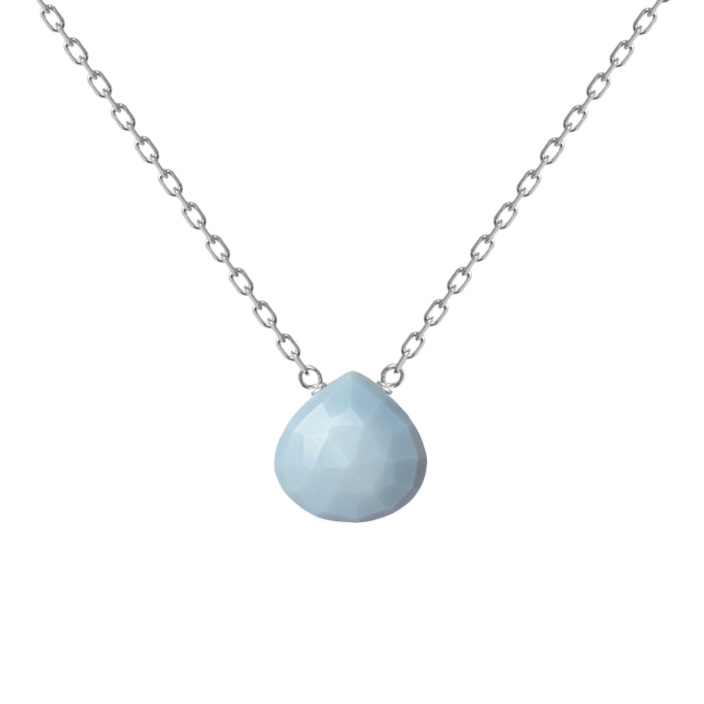 Blue Opal Necklace in 14k Gold