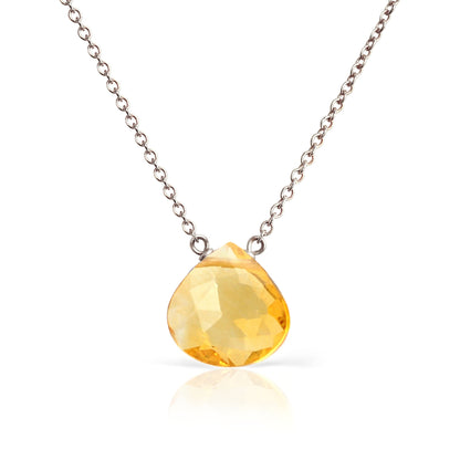 Citrine Necklace in 14k Gold