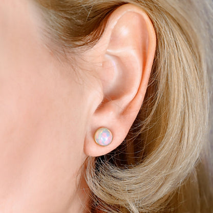 Ethiopian Opal Stud Earrings