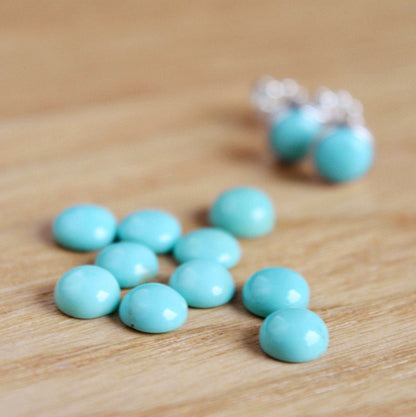 Sky Blue Arizona Turquoise Stud Earrings - Boutique Baltique