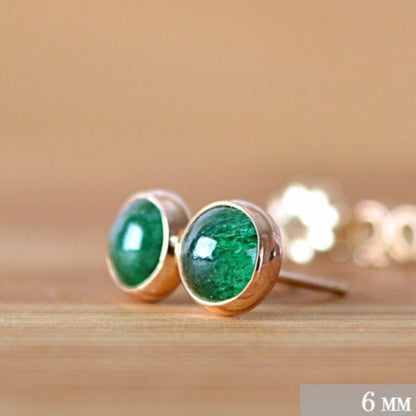 Green Aventurine Stud Earrings - Boutique Baltique