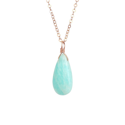 Large Amazonite Pendant Necklace - Boutique Baltique