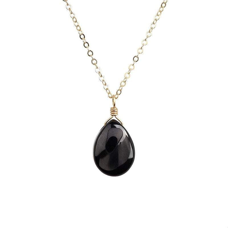 Black Spinel Pendant Necklace - Boutique Baltique